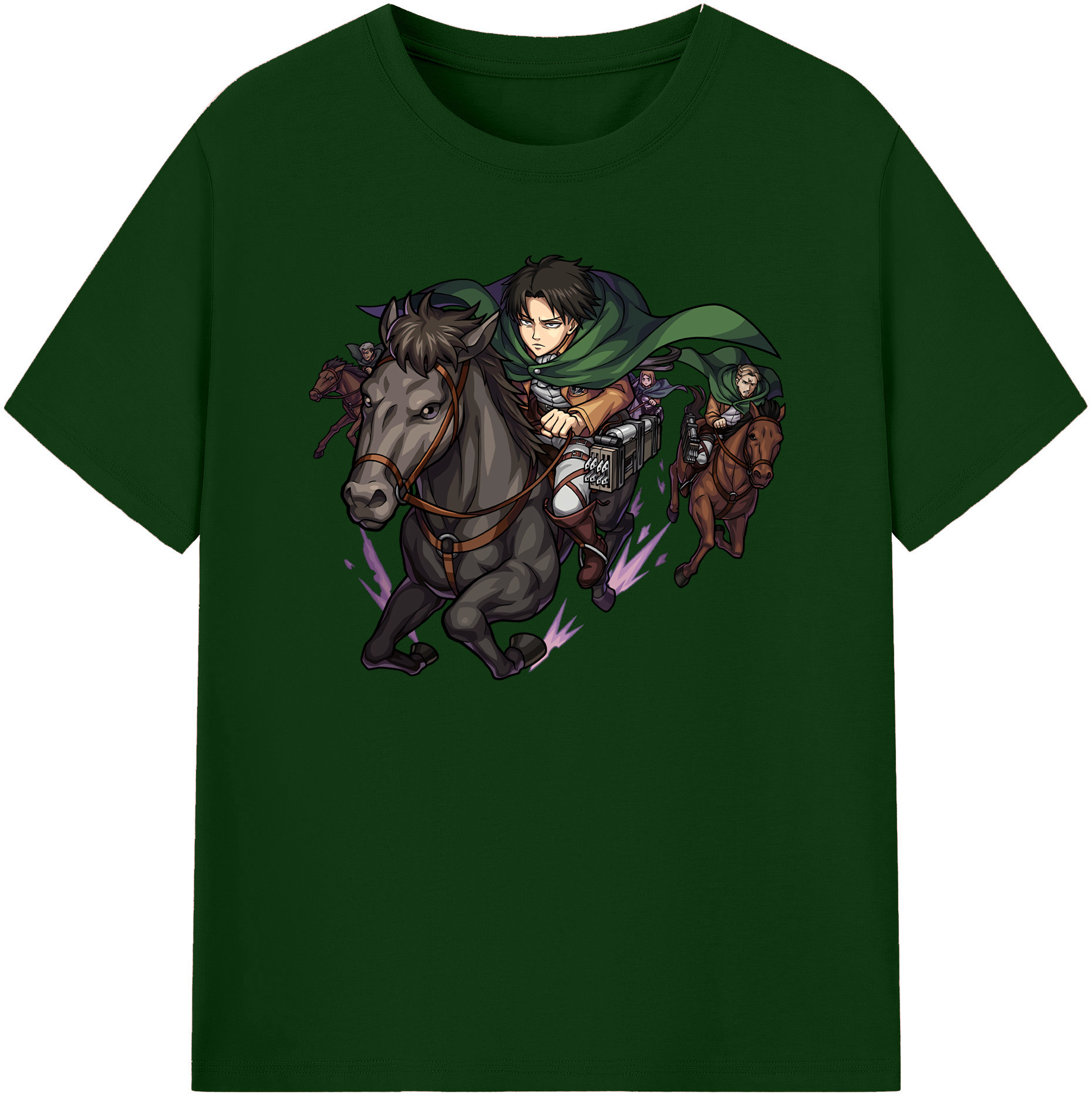 （画像用） 進撃の巨人 リヴァイ·アッカーマン Attack on Titan Levi Ackerman 綿100％半袖Tシャツ（フロントプリント）